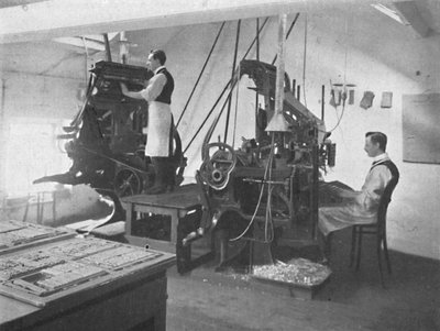 Linotyypit, 1916 tekijältä Unbekannt