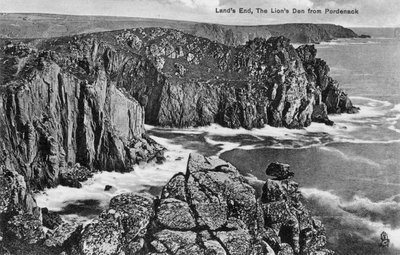 Lions Den Pordenackista, Lands Endistä, Cornwallista, 1900-luvun alku tekijältä Unbekannt
