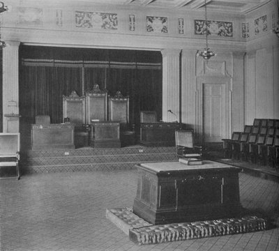 Lodge Room, jossa koristeellinen friisi, vapaamuurarien temppeli, Birmingham, Alabama, 1924 tekijältä Unbekannt
