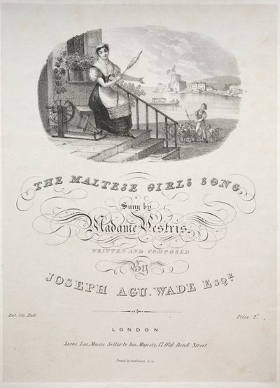 Maltan tyttöjen laulu, 1800-luku. tekijältä Unbekannt