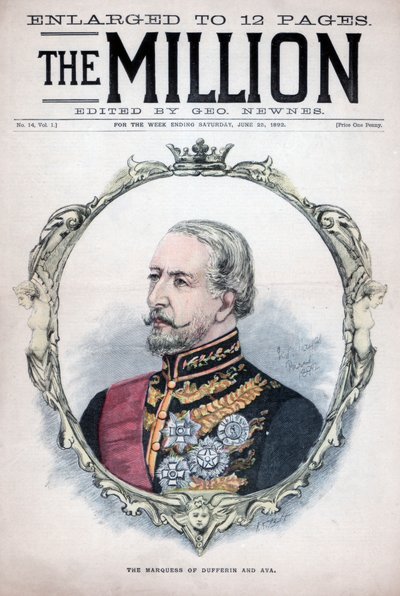 Dufferinin ja Avan markiisi, 1892 tekijältä Unbekannt