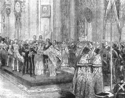 Edinburghin herttuan häät suurherttuatar Marie Aleksandrovnan kanssa...1874, 1901. tekijältä Unbekannt