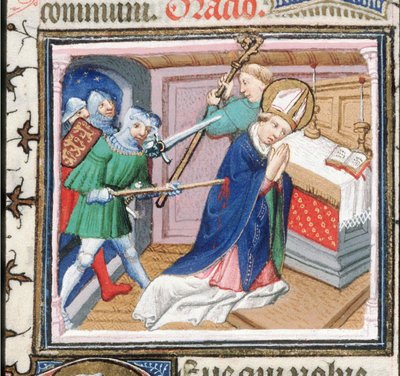 Pyhän Thomas Becketin marttyyrikuolema, 1460-luku. tekijältä Unbekannt