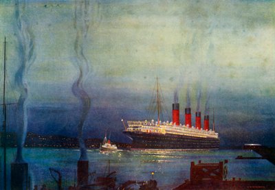 Mauretania Cherbourgissa vuonna 1930. tekijältä Unbekannt