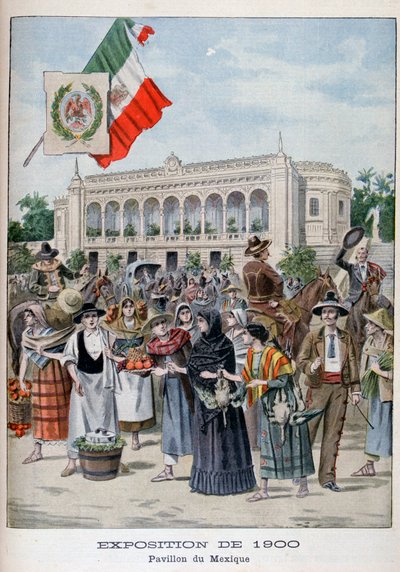 Meksikon paviljonki yleismaailmallisessa näyttelyssä 1900, Pariisi, 1900 tekijältä Unbekannt