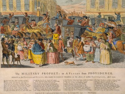"Sotilasprofeetta: tai lento Providencesta", 1750 tekijältä Unbekannt
