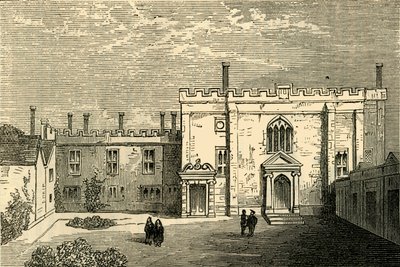 Pyhän Johanneksen Jerusalemin luostari, Clerkenwell - Kappeli etelästä, n. 1872. tekijältä Unbekannt