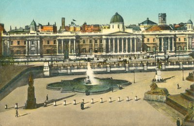 National Gallery ja Trafalgar Square, Lontoo, vuonna 1910. tekijältä Unbekannt