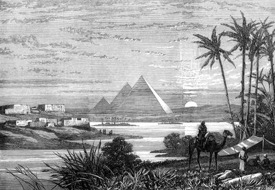 Niili ja pyramidit Boulak-tieltä, 1874 tekijältä Unbekannt