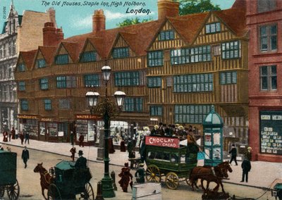 The Old Houses, Staple Inn, High Holborn, Lontoo, 1905 tekijältä Unbekannt