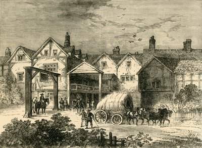 Old Tabard Inn, 1700-luvulla, vuodelta 1878. tekijältä Unbekannt