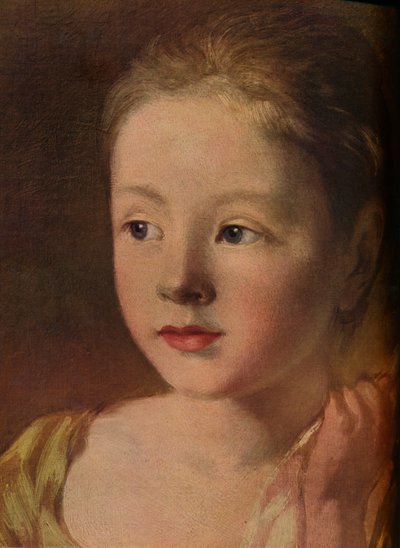 Maalareiden tyttäret jahtaavat perhosta, yksityiskohta, c1756, 1937 tekijältä Unbekannt