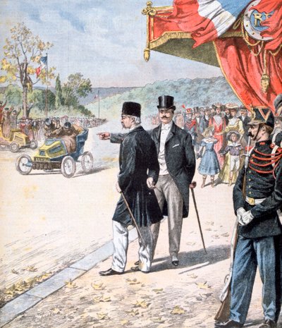Persialainen Shah Mozzafar al-Din Shah Qajar Ranskassa, 1902 tekijältä Unbekannt