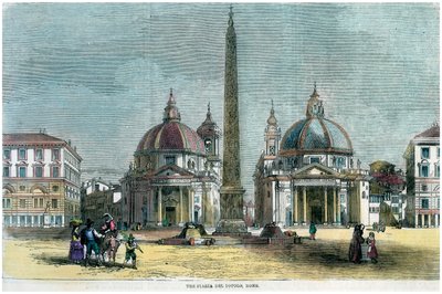 Piazza del Popolo, Rooma, Italia, vuodelta 1880 tekijältä Unbekannt