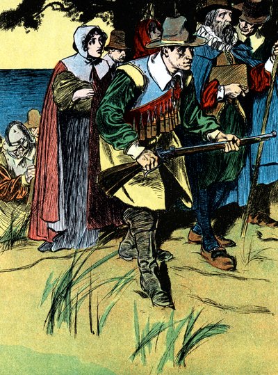 Pilgrim isät saapuessaan Amerikkaan, 1620 c1900 tekijältä Unbekannt