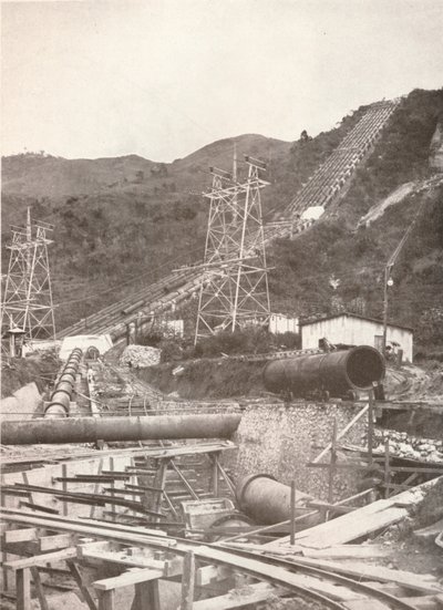 The Pipes at Ribeirao das Lajes: Rio Light and Power Works, 1914 tekijältä Unbekannt