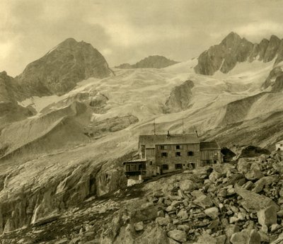 Plauener Hütte ja jäätikkö, Zillergrund, Tiroli, Itävalta, 1935. tekijältä Unbekannt