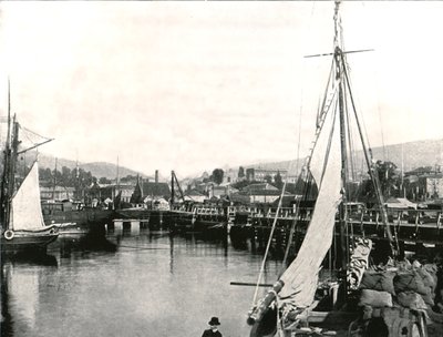 Hobartin satama, Tasmania, Australia, 1895. tekijältä Unbekannt