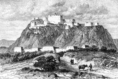 Potalan palatsi Lhasassa, Tiibetissä, 1600-luvulla, c1890 tekijältä Unbekannt