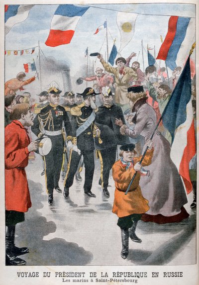 Ranskan tasavallan presidentti vierailee Pietarissa, Venäjällä, 1902 tekijältä Unbekannt