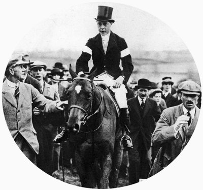Walesin prinssi Graftonin metsästyskilpailuissa lemmikkikoirilla, 1930-luku tekijältä Unbekannt
