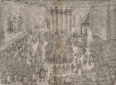 Princely Meal Die Fürstliche Mahlzeit, sarjasta, joka kuvaa Wolfgan häitä..., 1614. tekijältä Unbekannt