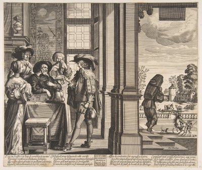 Tuhlaajapoika lähtee kotoa, n. 1636. tekijältä Unbekannt
