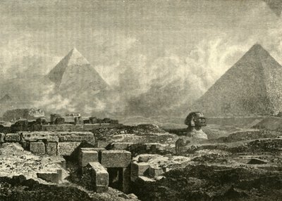 Pyramidit ja sfinksi, 1890. tekijältä Unbekannt