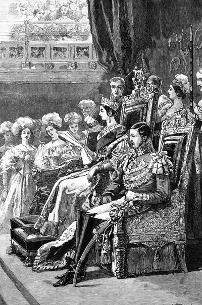 Kuningatar avaa eduskunnan, 1846, 1900 tekijältä Unbekannt