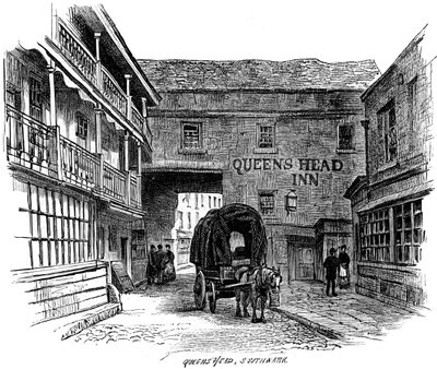 The Queens Head Inn, Southwark, Lontoo, 1887 tekijältä Unbekannt