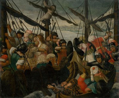 Helenin raiskaus, n. 1550. tekijältä Unbekannt