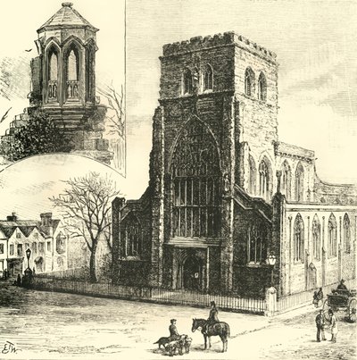 Ruokasalin saarnatuoli. Abbey Church, 1898. tekijältä Unbekannt