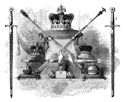 The Regalia of England, c1820 c1895 tekijältä Unbekannt