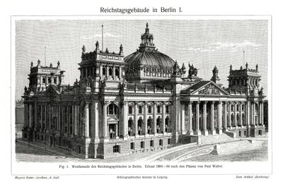 Reichstag, Berliini, Saksa, 1800-luvun loppu tekijältä Unbekannt