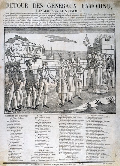 Kenraali Ramorinon paluu, 1831 tekijältä Unbekannt