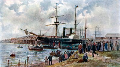Ripon lähtee Southamptonista joukkoineen Krimille, 1904 tekijältä Unbekannt