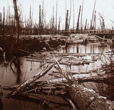 Ailette-joki, Pohjois-Ranska, c1914-c1918 tekijältä Unbekannt