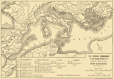 Rooman hallitukset toisella vuosisadalla eaa. päähankintojen päivämäärillä, 1890. tekijältä Unbekannt