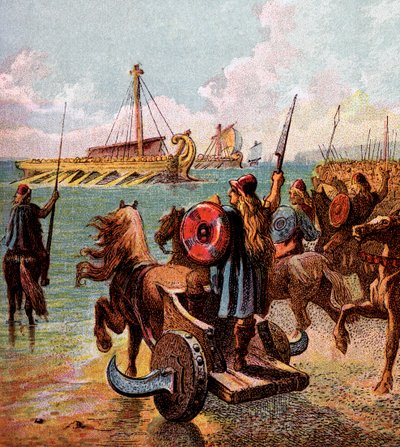 Roomalaiset valloittivat Britannian, n. 1850 tekijältä Unbekannt