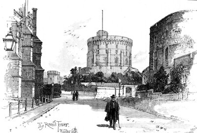 Pyöreä torni, Windsorin linna, Berkshire, 1900 tekijältä Unbekannt
