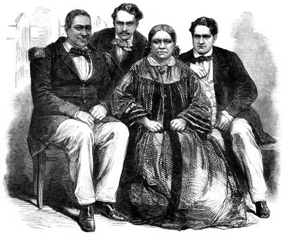 Tahitin kuninkaallinen perhe, 1864 tekijältä Unbekannt