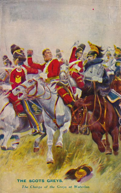 Royal Scots Greys. The Charge of the Grays Waterloossa, 1815, 1939 tekijältä Unbekannt