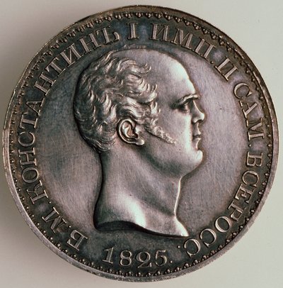 Constantinuksen rupla, Averse: Constantinuksen muotokuva, 1825 tekijältä Unbekannt