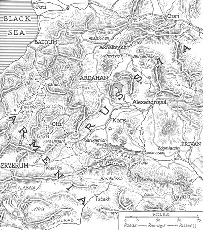 Venäjän ja Turkin rajat, 1915 tekijältä Unbekannt