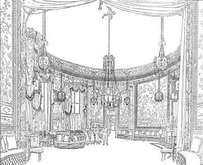 Saloon, noin 1820. Nashs Illustrationsista, 1939 tekijältä Unbekannt