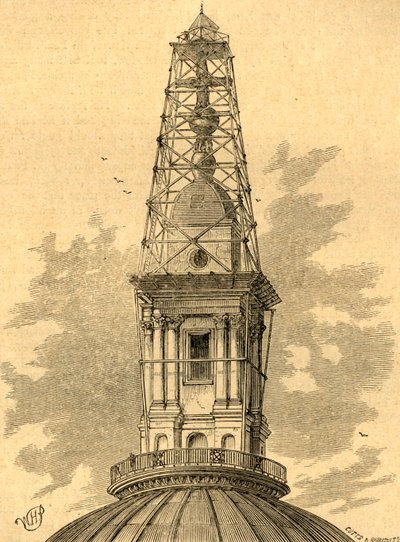 St. Paulsin rakennustelineet ja observatorio vuonna 1848, 1897. tekijältä Unbekannt