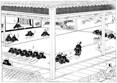 Shogun saa virkaan keisarillisen lähettilään Japanista, 1904 tekijältä Unbekannt
