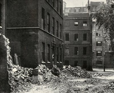 Fetter Lanen portin paikka ja purkamista odottavat hylätyt talot, 1934. tekijältä Unbekannt