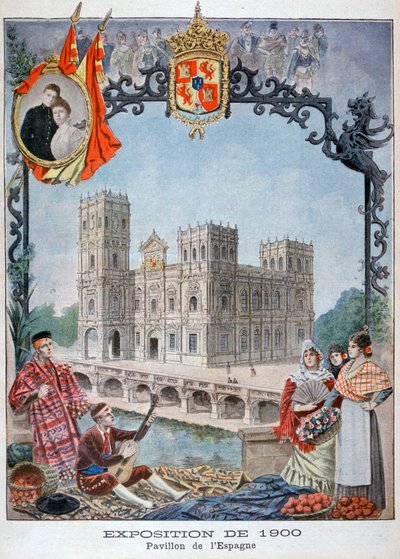 Espanjan paviljonki yleismaailmallisessa näyttelyssä 1900, Pariisi, 1900 tekijältä Unbekannt