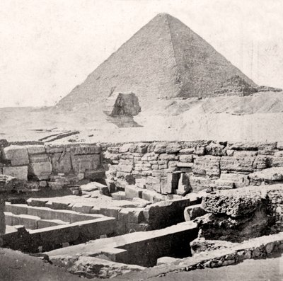 Sfinksi ja suuri pyramidi, Egypti, 1900-luvun alku tekijältä Unbekannt